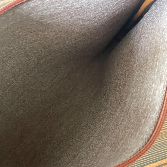 MCM Cognac Leather Trimmed Visetos Zippered Pouch/Wristlet w/ COA - Picture 9 of 12